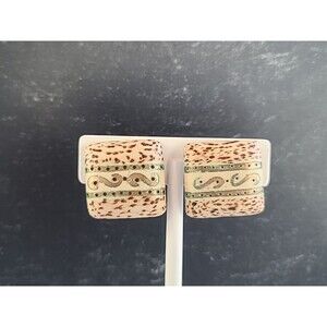 Square Shaped Clip-on Earrings Vintage